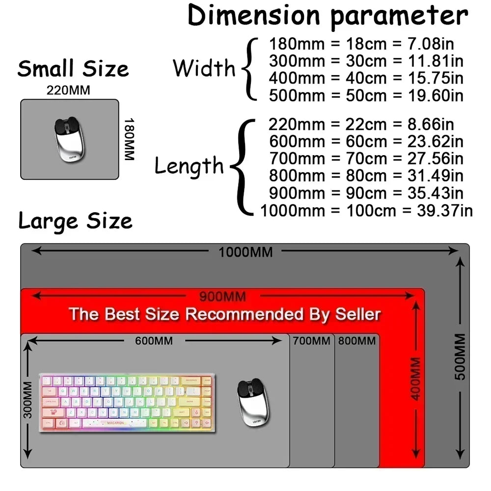 Retro VHS Style Mouse Pad Xxl Computer Large Size Mousepad Non-slip Gamer Keyboard Mausepad 90x40cm Art Design HD Deskmat Carpet