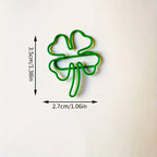 10/30/50 Green four-leaf clover-shaped paper clips - Lucky little clips, durable color document organization clips