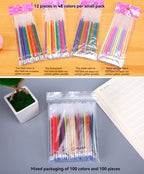 12-100pcs Glitter Pen Refills Set Flash Multicolor Gel Pen Refill Core DIY Art Writing Painting Graffiti Pen Refills Supplies