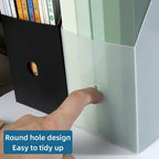 Simple Foldable Office Desktop File Storage Vertical A4 Folder With Inserts Box Large Capacity 9 Color Choices