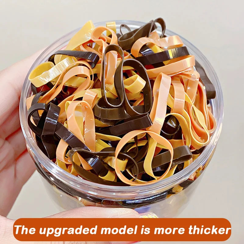500PCS Upgraded Thickened Elastic Hair Bands For Women Girls Durable Hair Tie Not Easy To Break Rubber Bands Hair Accessories