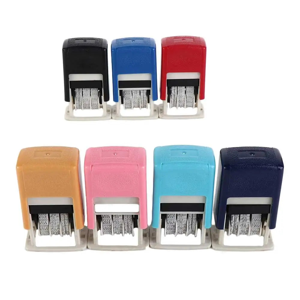 DIY Handle Account Date Stamps Stamping Automatic Ink Return Mini Self-Inking Stamps For Office Supplies Date Wheel Stamp