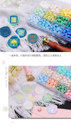 Retro Sealing Wax Beads Plant Wax Seal Wax Box Set 24 Color Sea Bead Wax Seal For Wedding Wax Seal Tools For Making Wax Seal Y15
