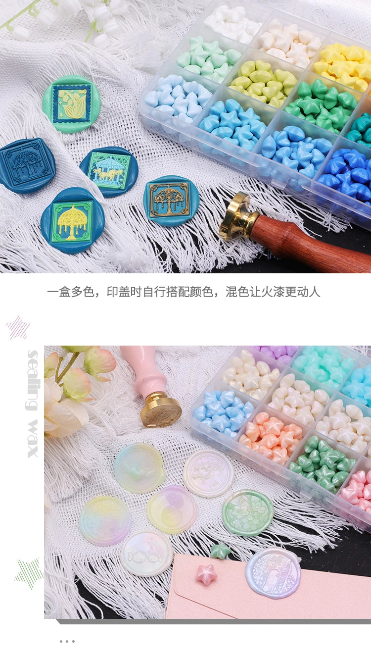 Retro Sealing Wax Beads Plant Wax Seal Wax Box Set 24 Color Sea Bead Wax Seal For Wedding Wax Seal Tools For Making Wax Seal Y15