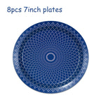 Blue and White Porcelain Paper Plates Napkins,Tableware For Birthday Decoration Wedding Decoration,Table Decor Party Supplies