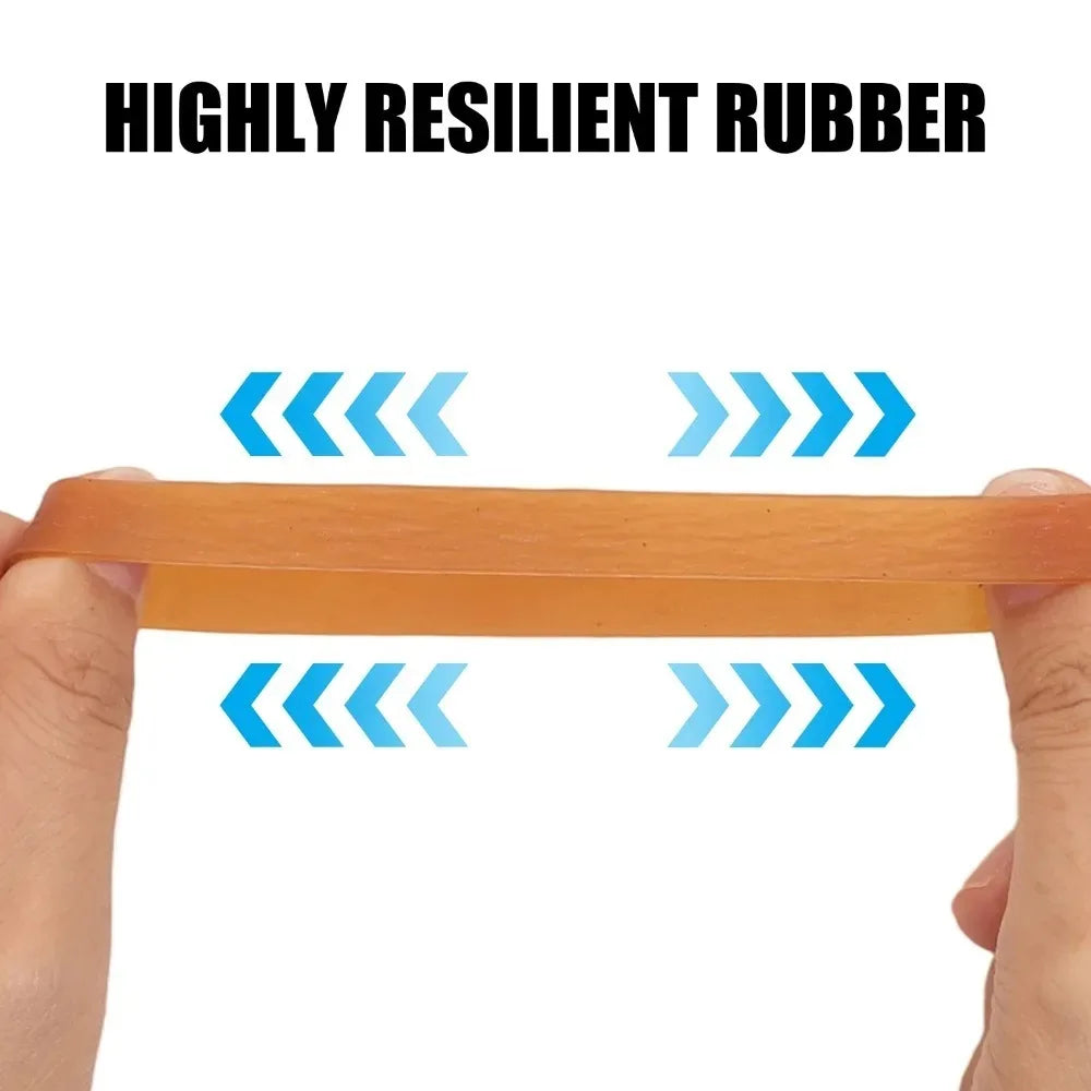 60/20PCS Widened Elastic Band Multipurpose Yellow Rubber Bands 6cm Big Size Stretchable Sturdy Rubber Elastic Band Office Supply