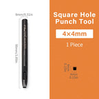WUTA Basic 1pc Square Leather Punch Rectangle Hollow Oblong Hole Puncher Belt Strap Watch Band Cutter DIY Craft Leather Tools