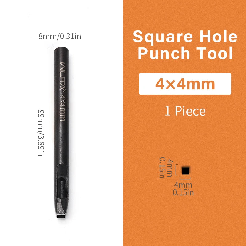 WUTA Basic 1pc Square Leather Punch Rectangle Hollow Oblong Hole Puncher Belt Strap Watch Band Cutter DIY Craft Leather Tools