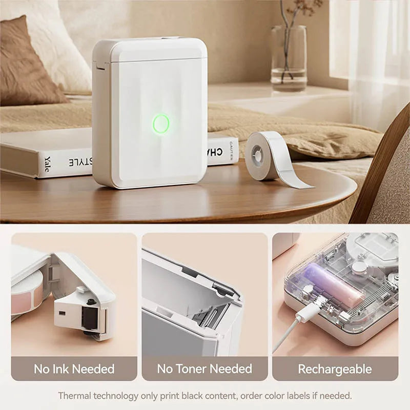 NIIMBOT D110 Upgraded Version Thermal Label Printer Mini Portable Name Tag Label Maker With Tape for Office Home Kitchen School