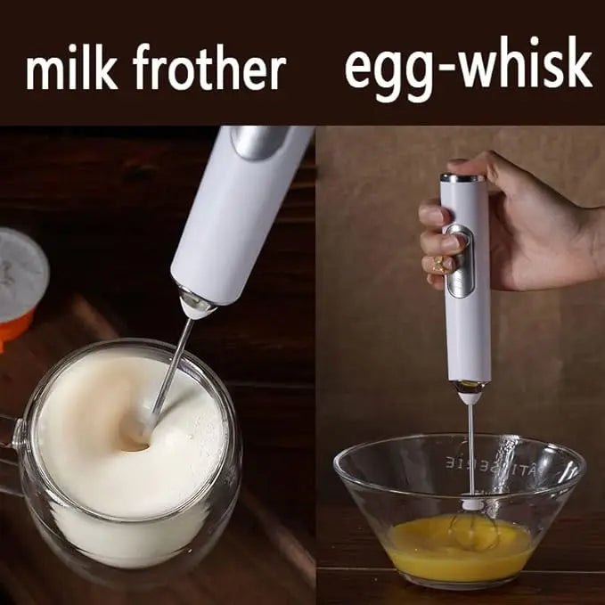 1pcs Coffee Milk Frother Blender 3 Speeds Adjustable Handheld Milk Frother Stainless Steel Electric Milk Frother USB Recharge