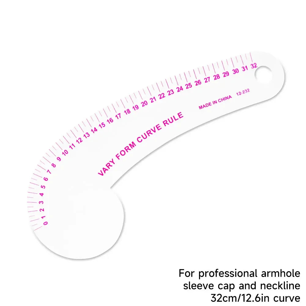 Clear Metric Flexible French Curve Ruler Practical Tailoring Template For Dressmaking Pattern Drafting DIY Sewing Projects