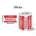 SINMARK 500/1000Pcs Fragile Warning Sticker Care Shipping Special Tag Useful Shipping Express Label Handle With Care Keep