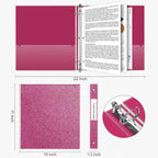 3 Ring Binder 1 Inch with 2 Pockets, Waterproof, Fashion View Binder for Office Supplies