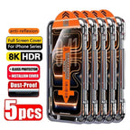 1-5PCS Easy Install HD Screen Protector For iPhone 17 Pro Max 18 15 16 13 11 14 16e 12 Mini XR X Xs 7 8 Plus Air Tempered Glass
