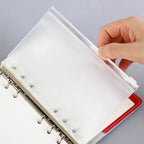 1PCS/LOT A5/A6/A7 Storage Bag School Office Supply Transparent Loose sheet Notebook zipper Self-sealing File Holder
