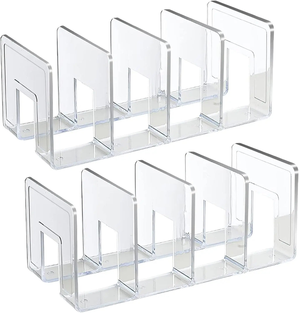 1/2pcs Acrylic File Holder, Clear File Sorter Desk File Organizer, Sturdy Desktop File Folder Organizer Rack for Office Supplies