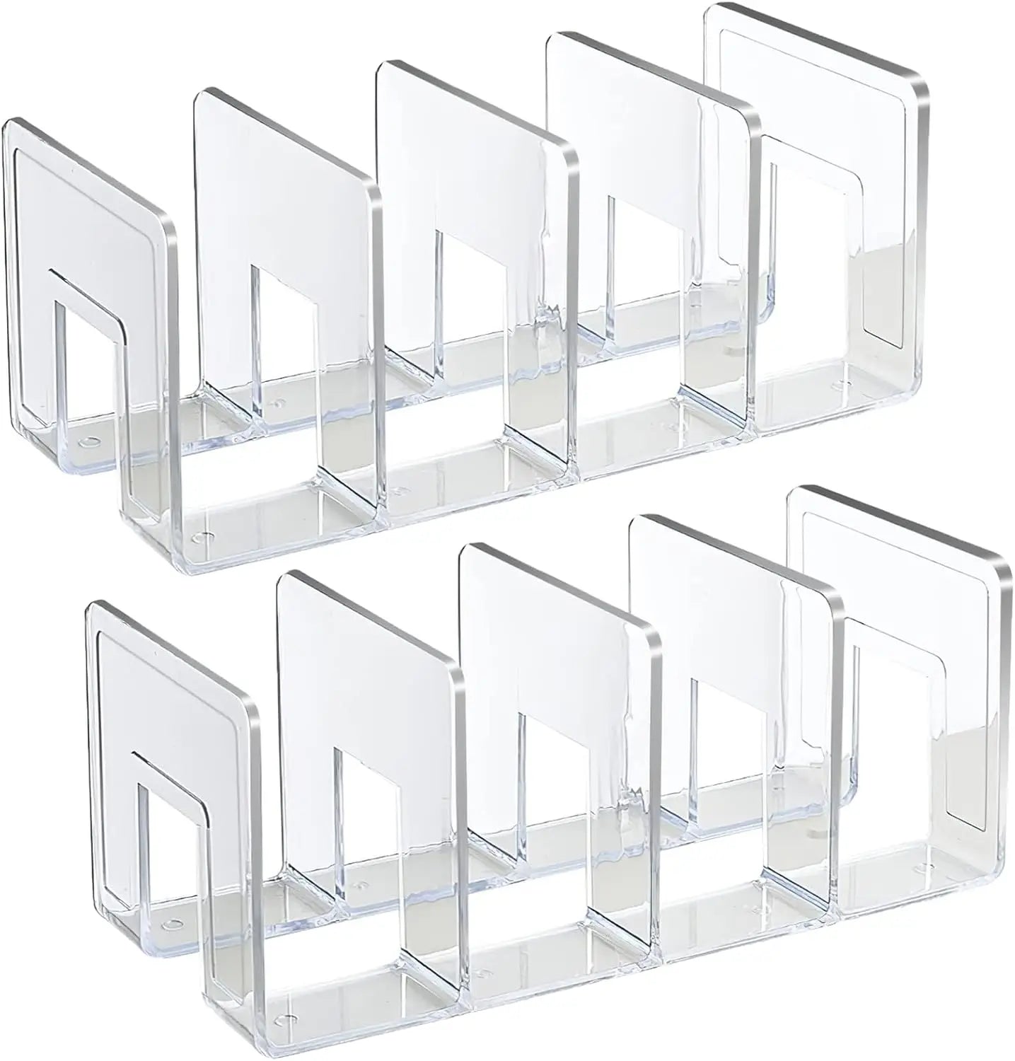 1/2pcs Acrylic File Holder, Clear File Sorter Desk File Organizer, Sturdy Desktop File Folder Organizer Rack for Office Supplies