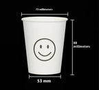 50pcs 250ml Paper Cups Natural Pulp Personalized Disposable Coffee Tea Milk Cup Drinking Accessories Camping Party Supplies종이컵