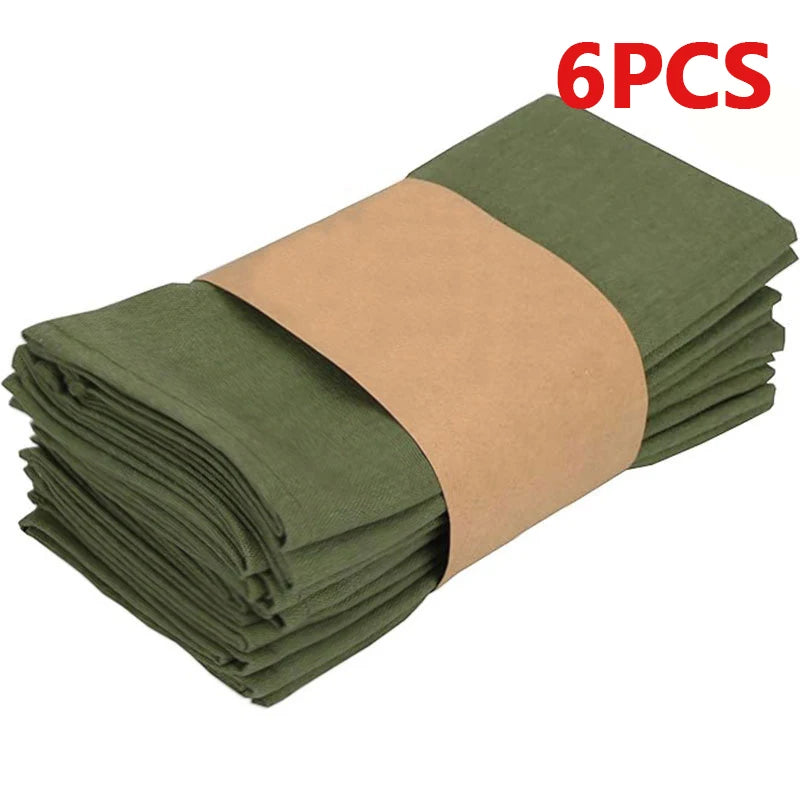 Table Cloth Napkins Durable Polyester Thicken Placemat Reusable for Kitchen Dining  Wedding Decoration 16inch*16inch