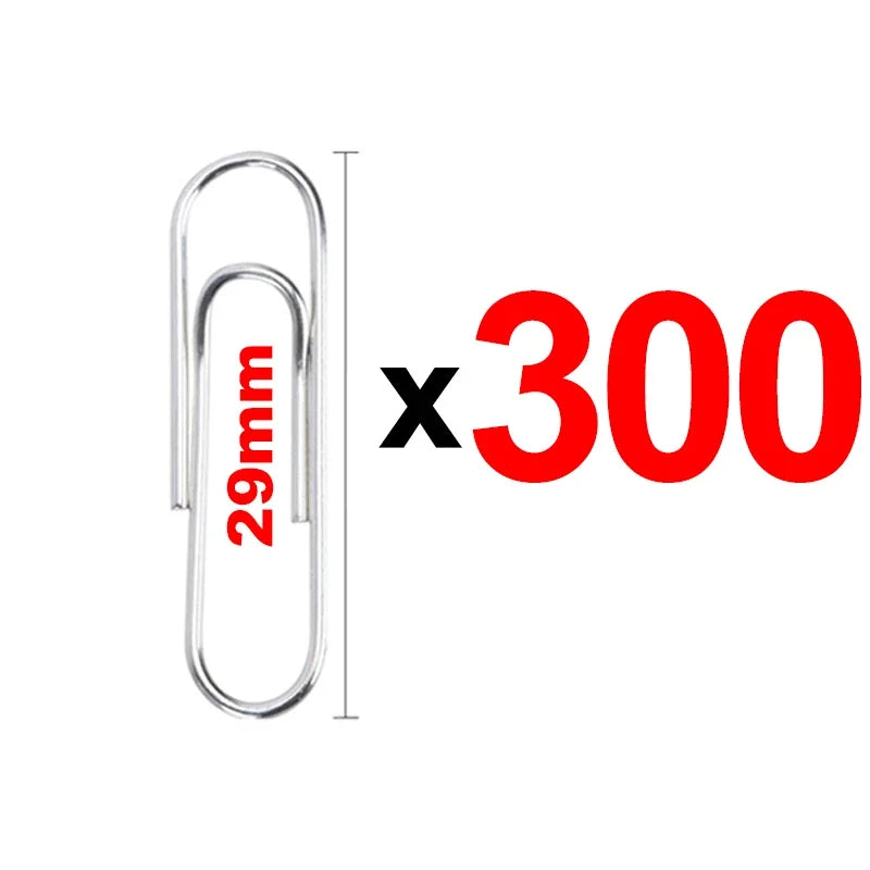 Silver Paper Clips Office Supplies Paperclips Large File Bookmark Stainless Steel Paper Clip Organizer School Office Stationery