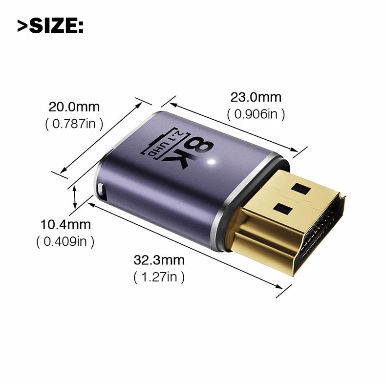 NNBILI HDMI2.1 48Gbps 8K@60Hz 4K@120Hz Ultra High-Speed Adapter Mini/Micro HDMI to HDMI Converter for PS5 X/S PC HDTV Projector