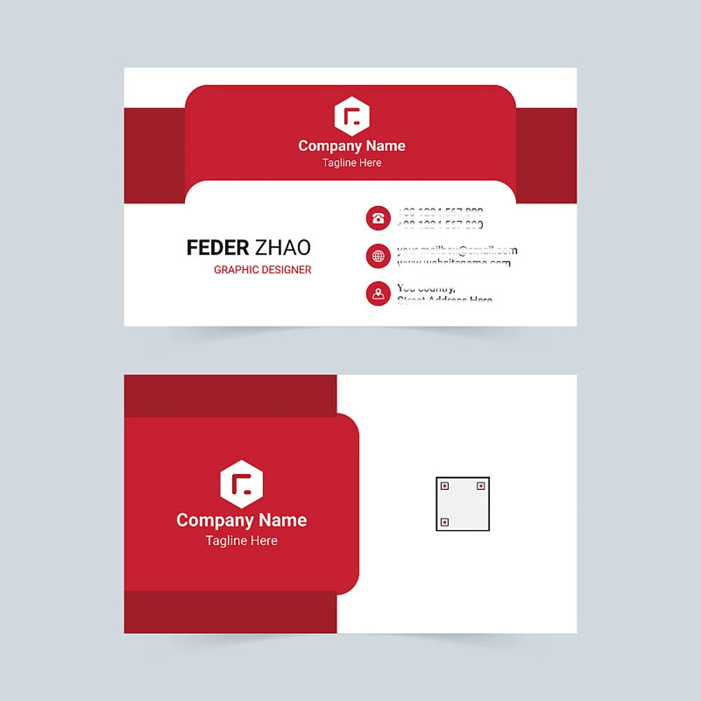 100 Customized Logo Double-Sided Full-Color Printing Film Waterproof Business Card Thank-You Card Gift Card