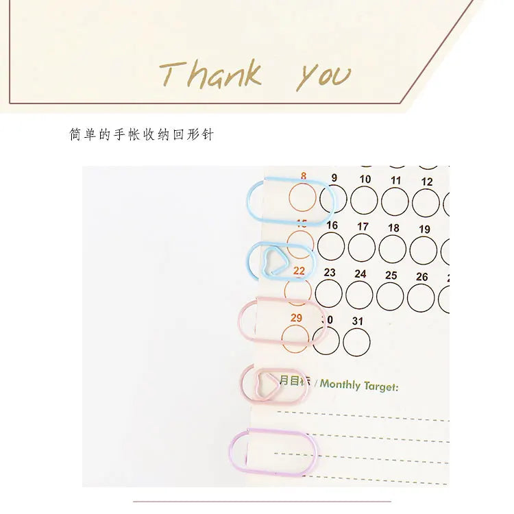 TUTU 50pcs /bag mini heart gold rose gold Color Clip Bookmark binder clip Office Accessories paper Clips Patchwork Clip H0481