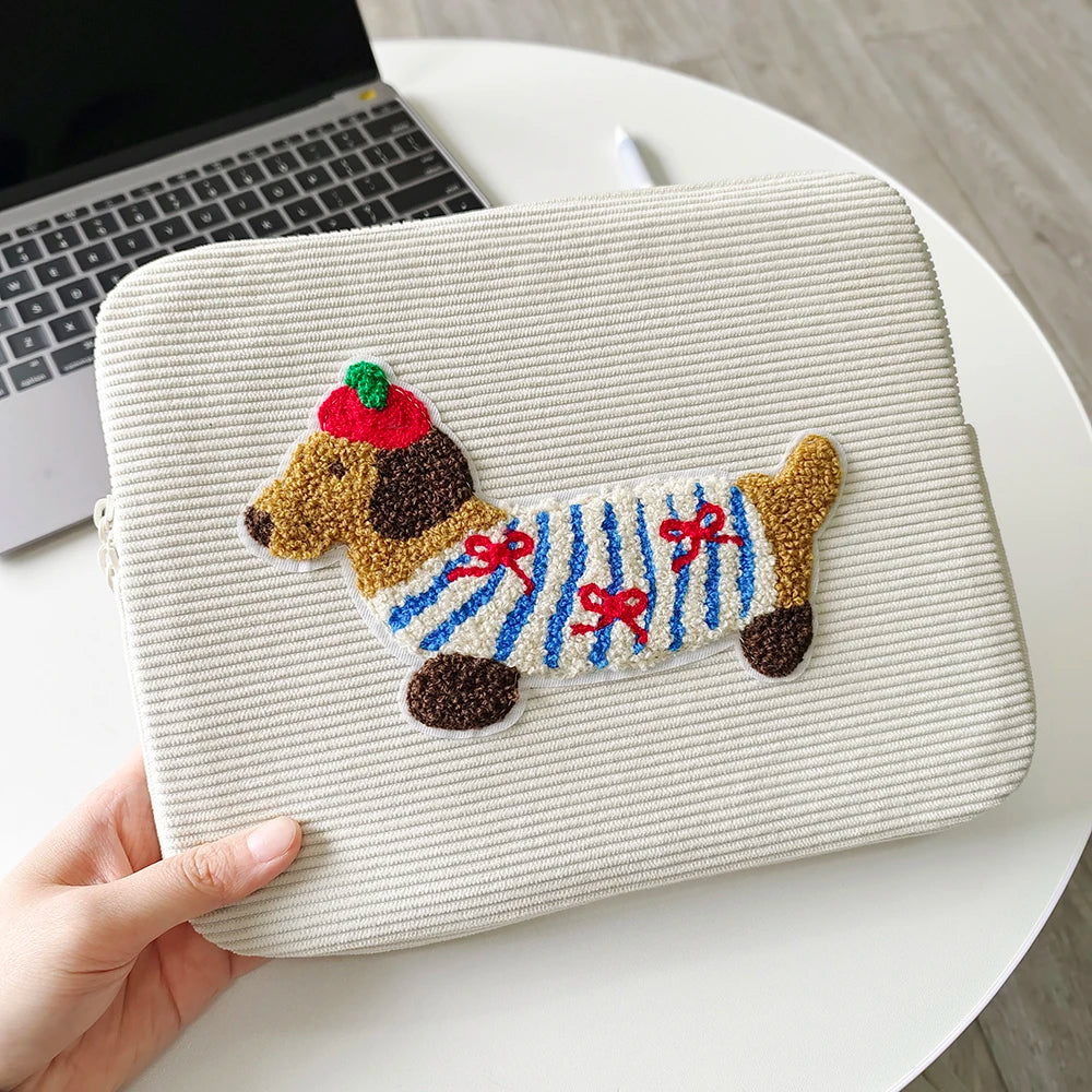 Cute Dogs Laptop Sleeve Bag 13-14 15-16 Inch Dachshund Pet Protective Computer Cases Laptop Cover 9.7-11 in Tablet Travel Cover