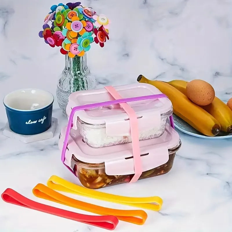 10PCS Silicone Rubber Bands Large Multicolor Elastic Rubber Wrapping Bands For Notebook Office Outdoor Gear Gifts Packing Christ
