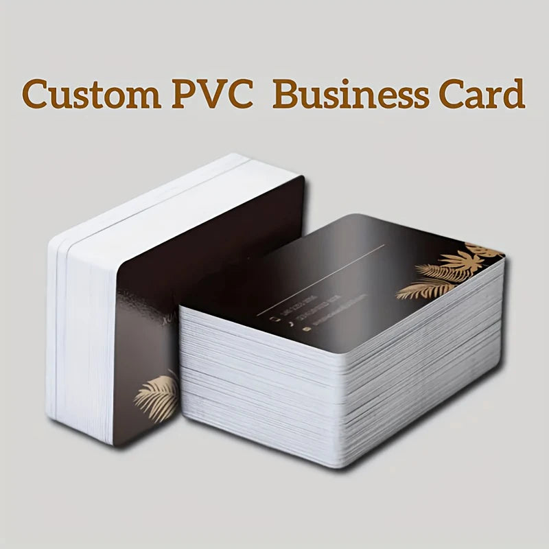 Custom PVC Business Cards Plastic Waterproof Cards Personalized Design Round Corners Glossy Matte Frosted PVC Business Cards