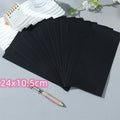 20pcs Black Color Long 24x10.5cm Paper Envelopes for Gift Postcard Letter Packing Envelopes Stationery Wholesale