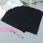 20pcs Black Color Long 24x10.5cm Paper Envelopes for Gift Postcard Letter Packing Envelopes Stationery Wholesale