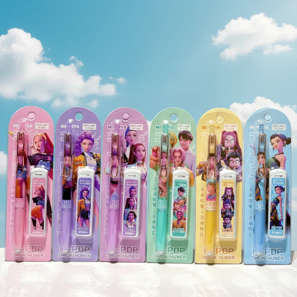 ♣Kpo-Pencils Ruler Pencil Sharpener Pen Bag Eraser Kids Cute Stationary Set Student Back To School Supplies Gift