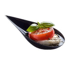 50Pcs Tear Drop Mini Appetizer Plates Plastic Mousse Dessert Tasting Spoons Plates Tableware Reusable Desserts Cakes Bowls