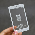 Custom Transparent PVC Business Cards White Ink Print Thank You Cards One Side Print Free Design Round Corner Office Supplies