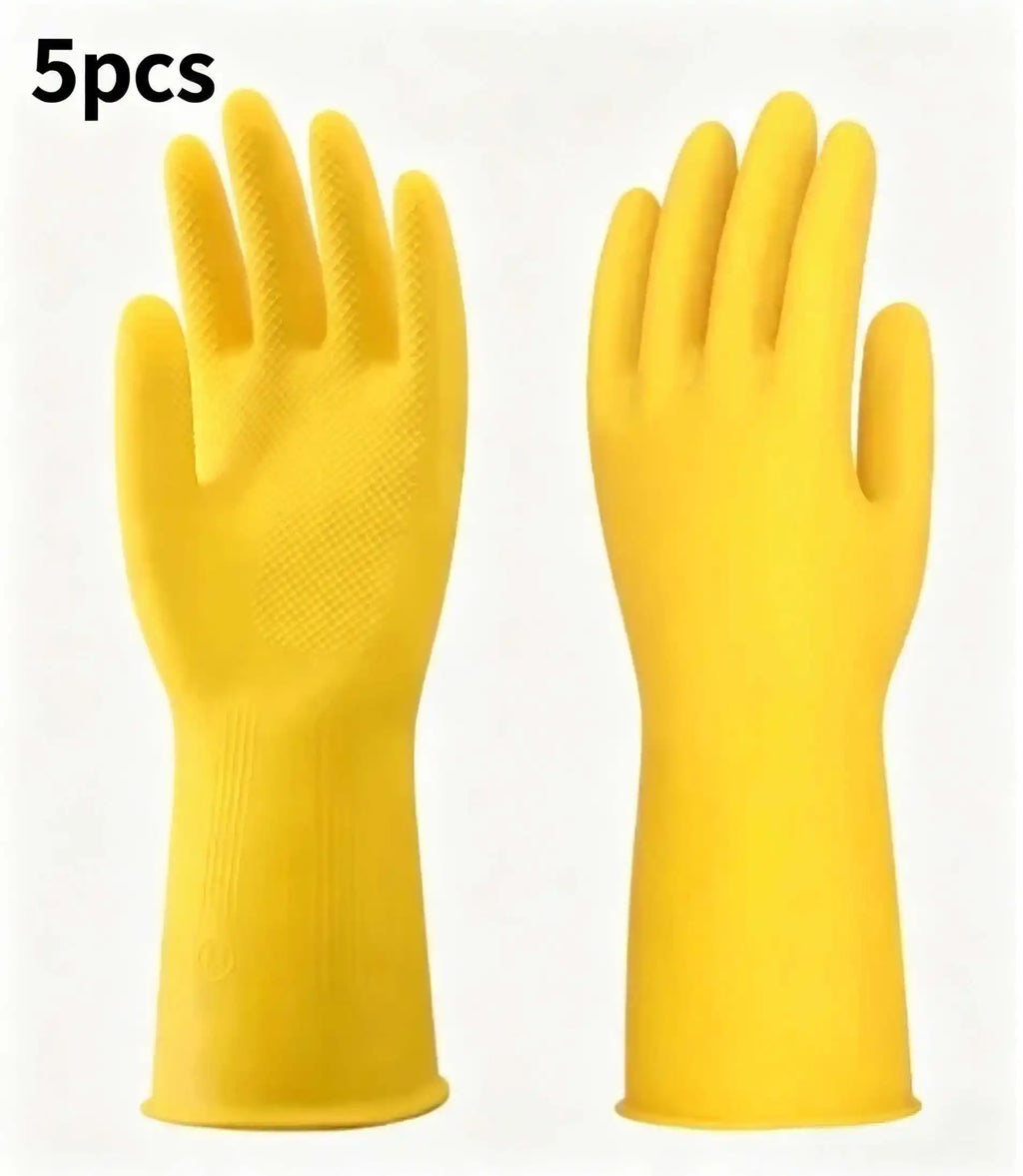 Natural Latex Gloves,Rubber,Household Kitchen Dishwashing And Laundry Car Wash,Thickened Acid And Alkali Resistant Latex Gloves