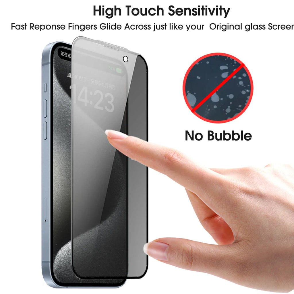 Easy Install Tempered Glass Privacy Screen Protectors for IPhone 17/17 Air/17 Pro/17 ProMax Anti-spy Auto Alignment Kit Film