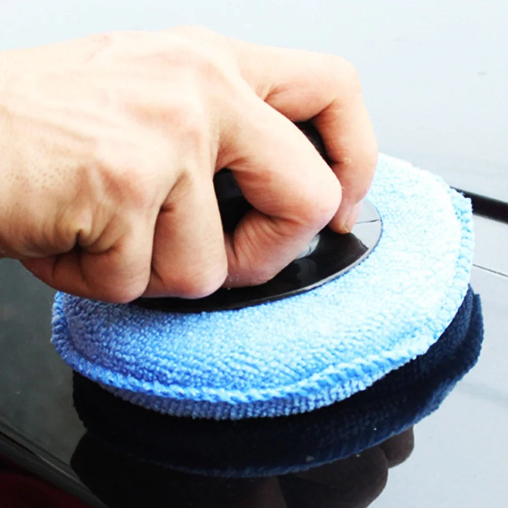 Car Detailing Applicator Pads Car Care Waxing Polish Sponges Soft Microfiber Round Pocket Foam Sponges Car Cleaning Tools 5"