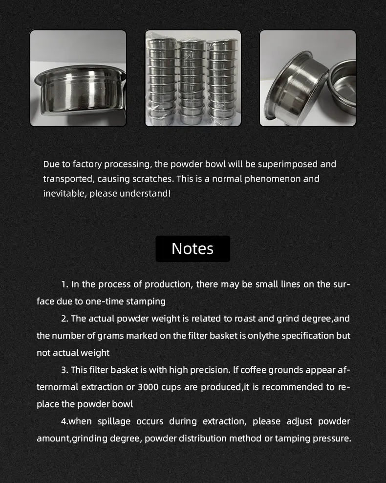 58.5mm Espresso Filter Baskets 15-20g Coffee Basket with Puck Screen Fit 58mm Espresso Portafilters Coffee Machine Accessories