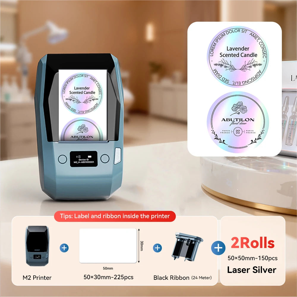 Niimbot M2 Thermal Transfer Label Printer 300 DPI High Definition Wireless 20-50 MM Print Width Label Maker Support Phone/PC
