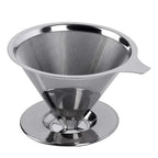 Reusable Coffee Filter Holder Versatile Double Layer Stainless Steel Coffee Tea Strainer Coffee Accessories Coffee Making Tool