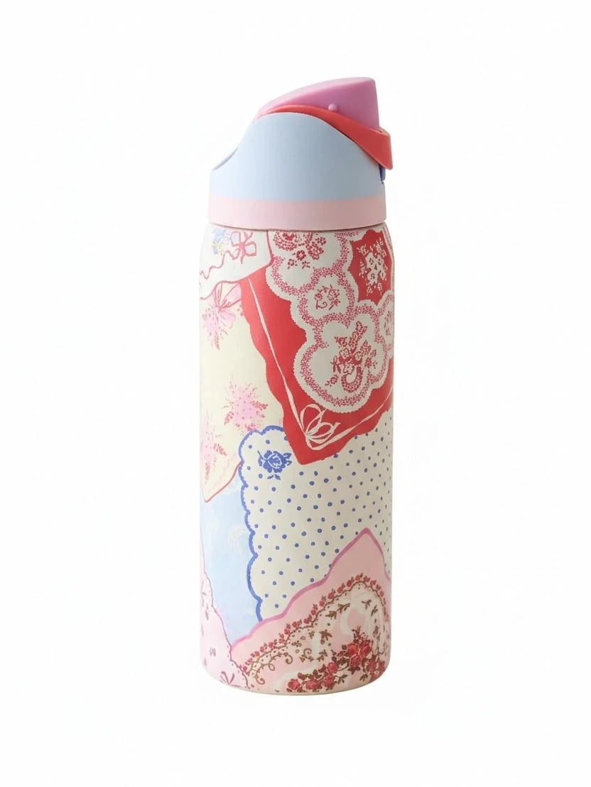 Stainless Steel Water Bottle 32oz Vacuum Insulated Water Bottle with Straw & Leak-Proof Lid Portable Handheld Vacuum Flasks