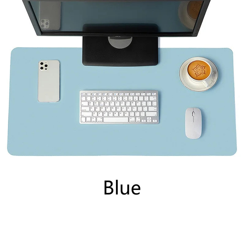 Portable Mouse pad large Gaming Waterproof Non-slip PU Leather Suede Desk Mat Computer Keyboard desk pad Mats white mousepad