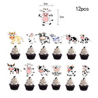 Cow Party Themed Disposable Tableware Set Paper Plates and Cow Napkins for Kids Cow Themed Birthday Party Decorations