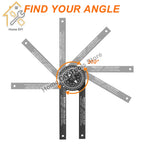 Woodworking Scale Mitre Saw Protractor 360° Angle Level with Pencil Carpenter Angle Finder Measuring Ruler Meter Gauge Tools