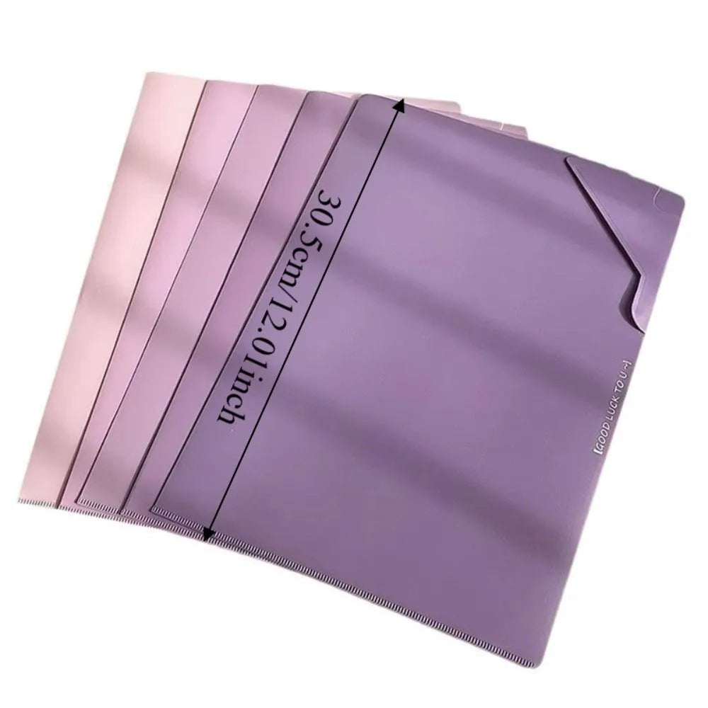 Creative Large Capacity File Folders Waterproof L-Shaped File Organizer Plastic Sorting Storage Document Bag For Student