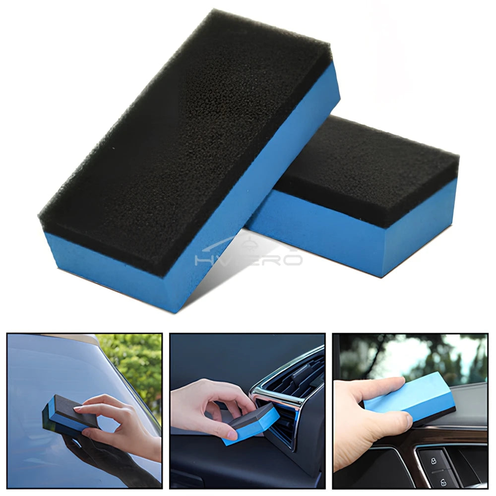 30Pcs Car Ceramic Coating Sponge Automobiles Glass Nano Wax Coat Applicator Pads Sponges for Auto Waxing Soft Polishing Clean
