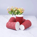 20/30/50PCS Disposable Paper Cups Disposable Corrugated Paper Cups Suitable Birthday Parties Weddings Christmas Parties