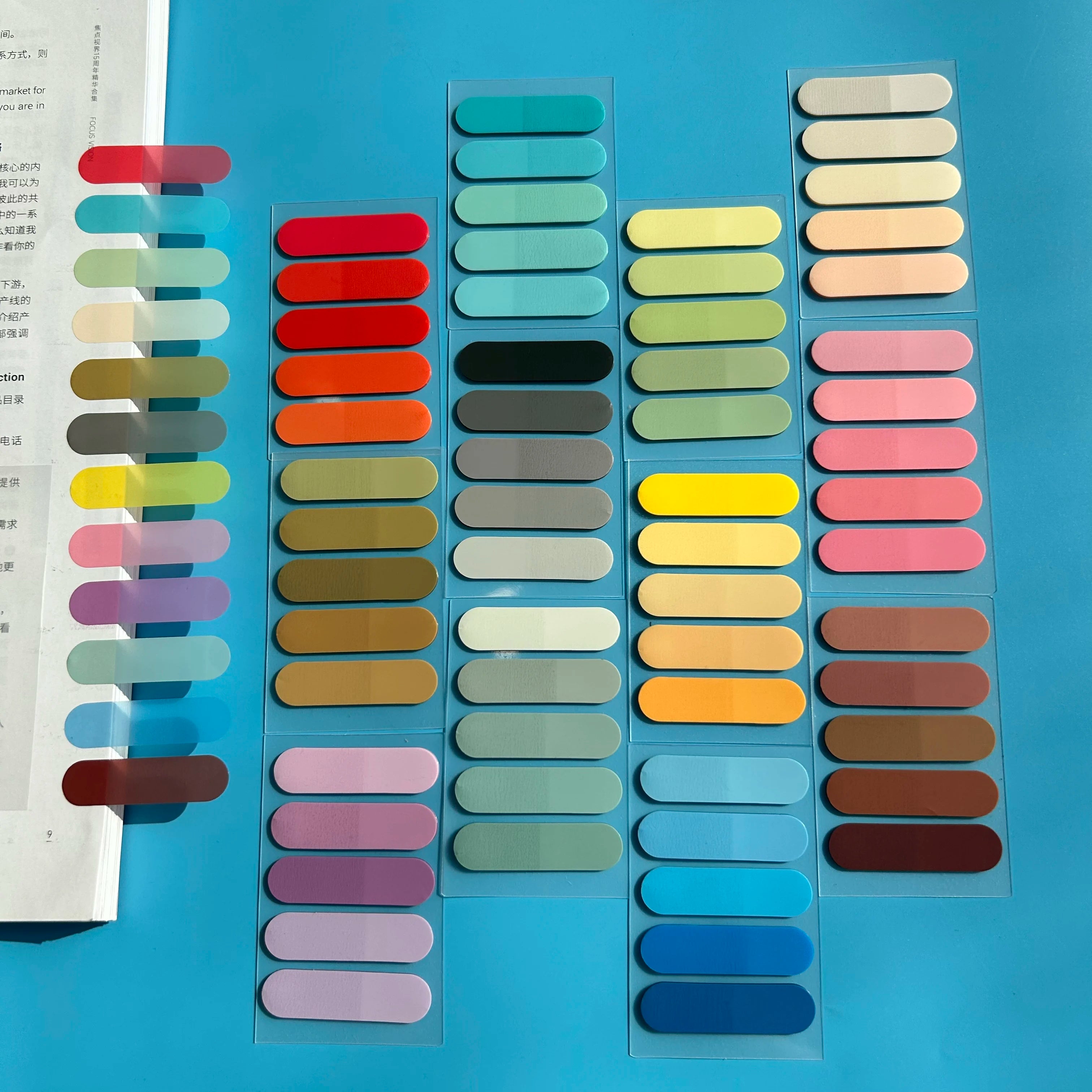 12Packs 5000sheets Transparent Colorful Index Stickers Memo Pad Office School Stationery Self-Adhesive Sticker Sticky Note Pads