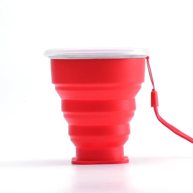 Folding Cups BPA FREE Food Grade Water Cup Travel Silicone Retractable Coloured Portable Outdoor Coffee Handcup